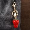Large Strawberry Fruit Keychain Alloy Keyring For Car And Bag Decor