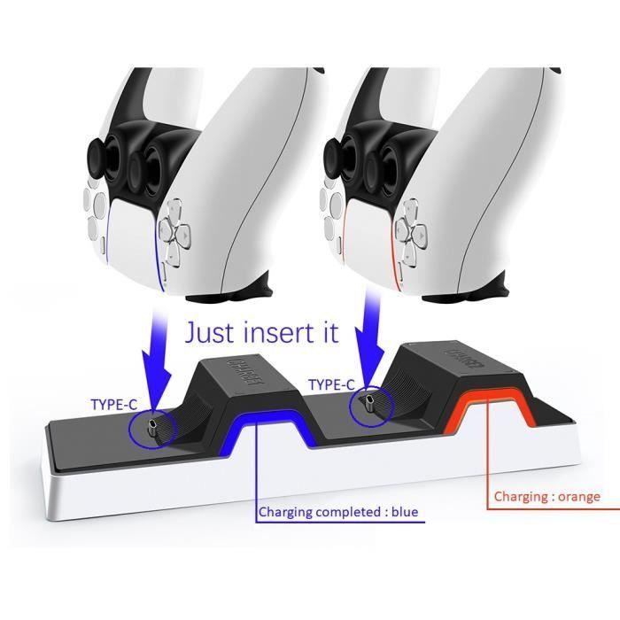 Station de Recharge Rapide 2 Ports Type C pour Manette PS5 - Phonillico®