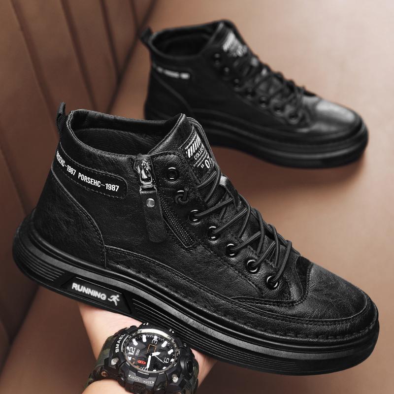 Ny mote Høst Og Vinter Høytopp for menn Martin Boots Studenter Mann Gutter Trending Soft Sole Arbeidssko Arbeidsbeskyttelse Martin Sneakers