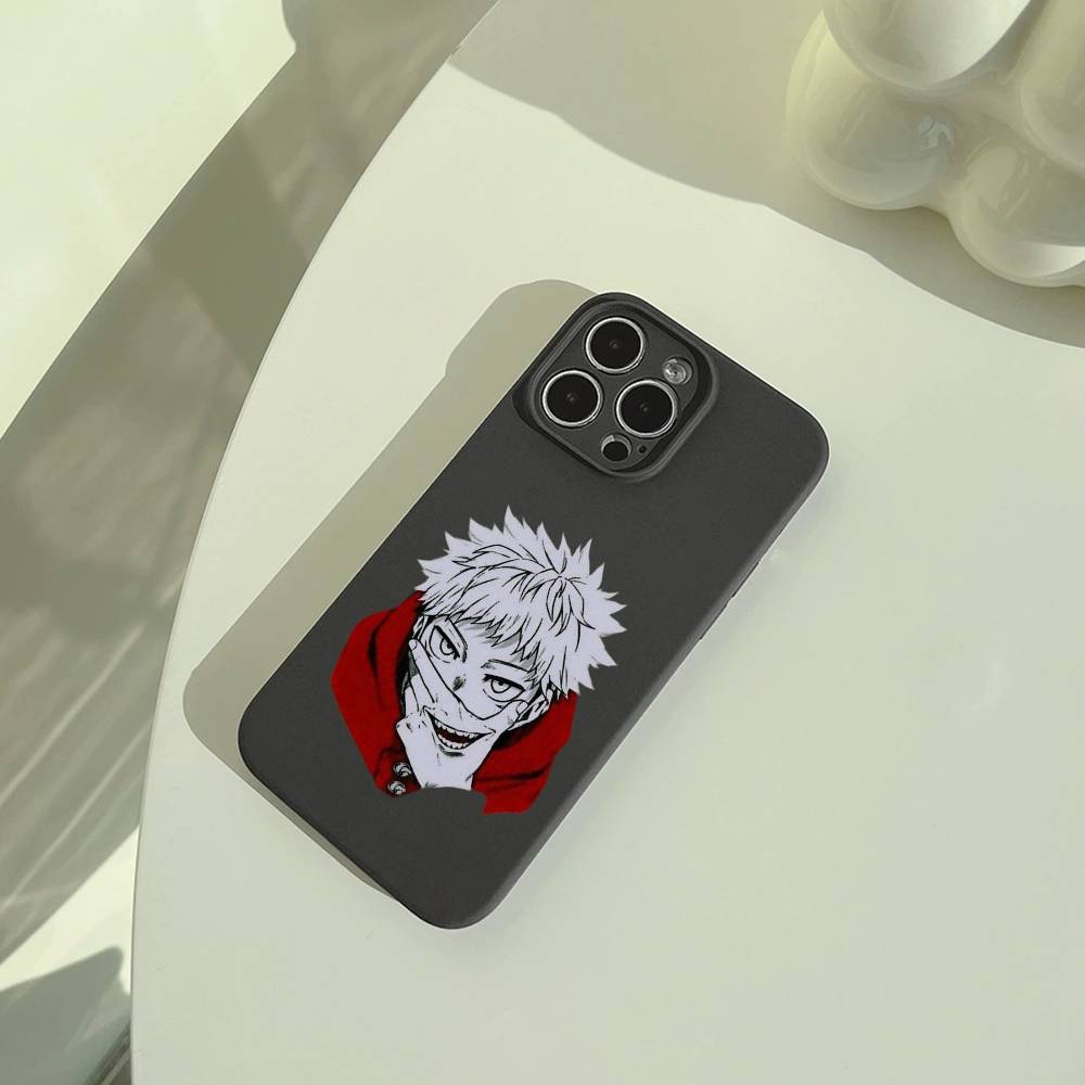 opular characters-J-Jujutsu K-aisen- Phone Case For iPhone 17,16,15,14,13,12,11 Pro Max,16Plus,XS Soft Black Cover