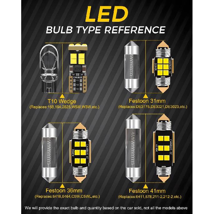 LED Interior Light Kit Replacement for KIA Soul 2010 2011 2012 2013 2014 2015 2016 2017 2018 2019 2020 2021 2022 2023 2024, Super Bright 6000K White