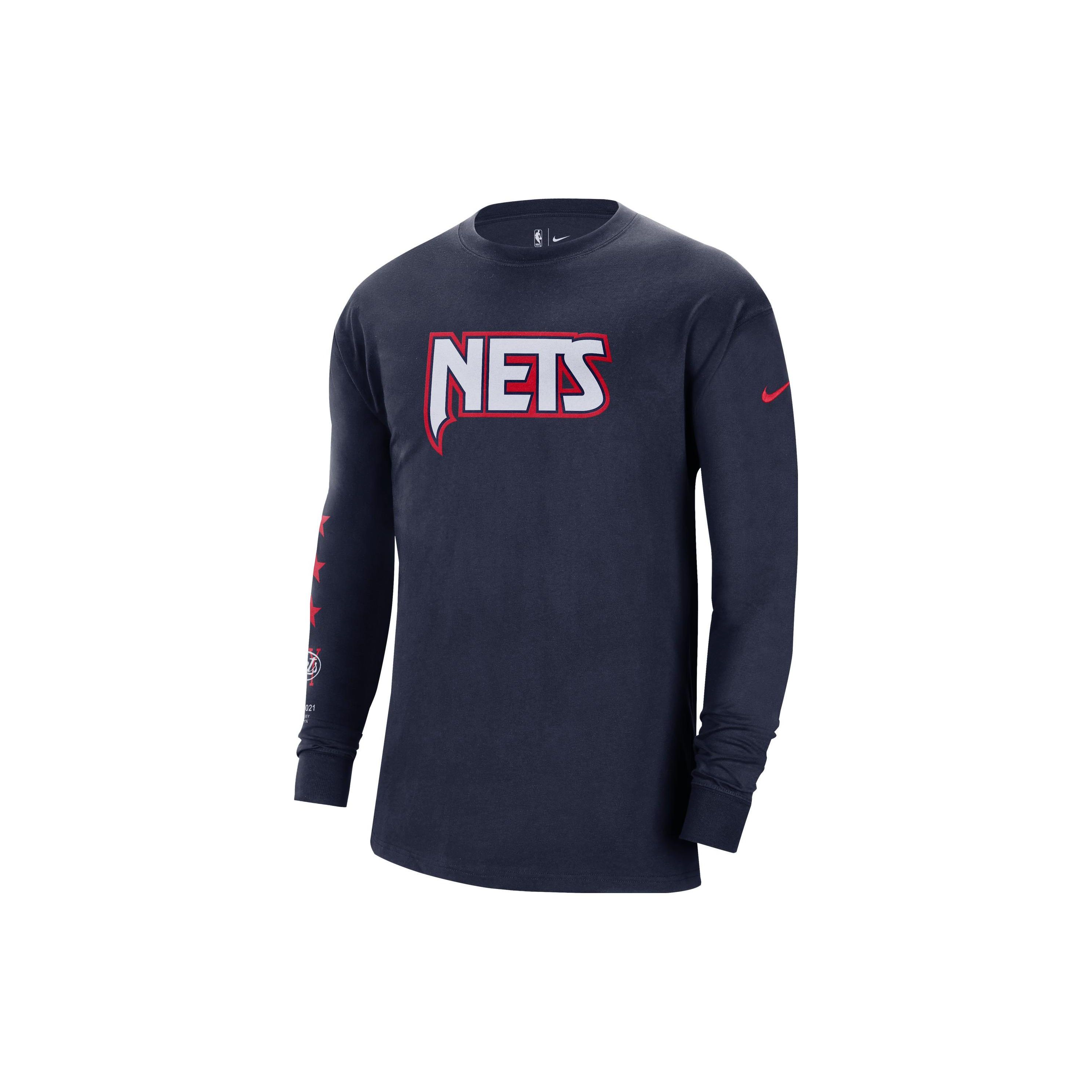 

Nike Футболка мужская свободная с длинным рукавом и круглым вырезом Mixtape NBA Brooklyn Nets, синяя DA7306-419 XL