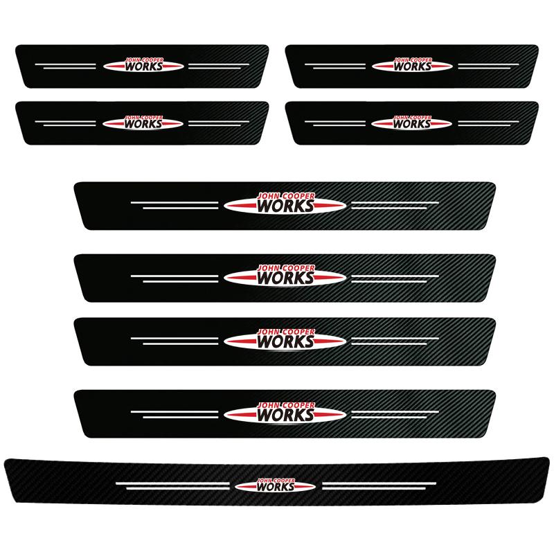 Tira Protectora para Umbral de Coche MINI Anti-Paso Pegatina Protectora de Cuero Para MINI Cooper R56 F56 R50 JCW WORKS Cabrio Aceman Countryman ksgbw33