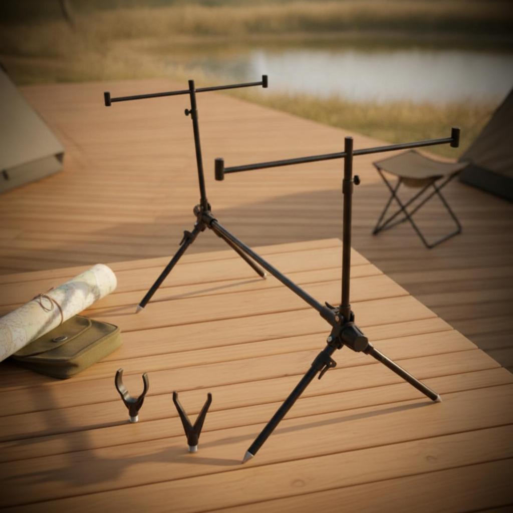 Tripod Fishing Rod Holder Compact Stand Easy to Transport for Anglers
