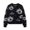 Autumn 2025 Women's Fashion Animal Jacquard Knit Cardigan, European & American Style.