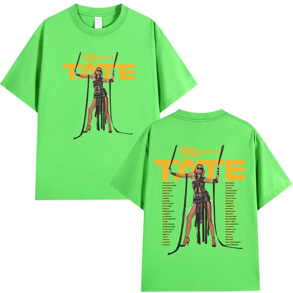 Miss Tate McRae Possessive Journey 2025 New T-shirt Men's Harajuku O-neck short-sleeved T-shirt Cotton casual T-shirt