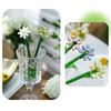 Transparent Glass Stirring Spoon With Elegant Flower Head Colored Stirrer For Coffee Tea Cocktails Head Resistant