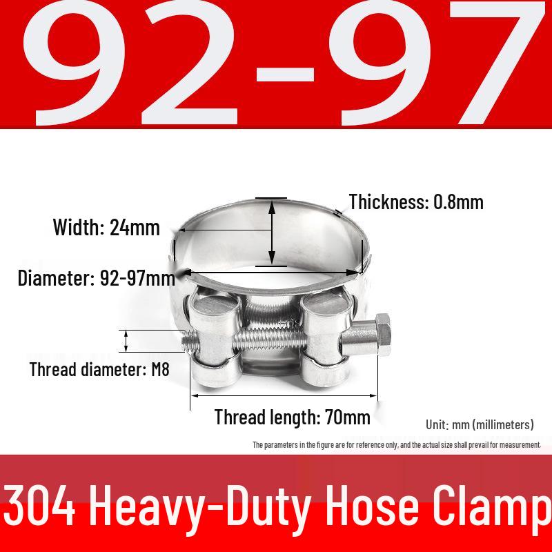 304 Stainless Steel European-Style Single Head Hose Clamp