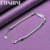 CHSHINE 925 Sterling Silver Snake Chain Fish Bracelet For Women Wedding Party Fashion Charm Jewelry