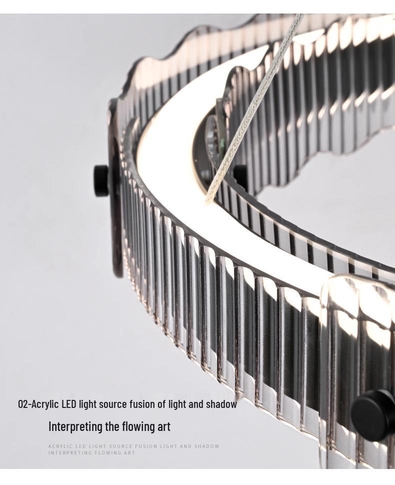 Nordic Minimalist Chandelier: Modern Glass Light for Living Room, Bedroom, Study, or Restaurant