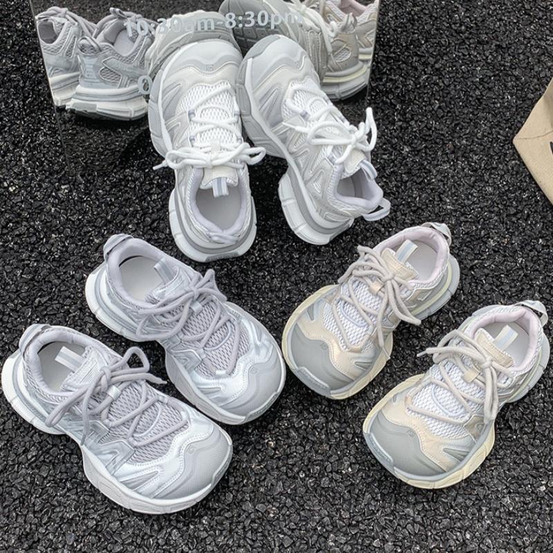 Fashion High Quality Mesh Breathable Women Sneakers NEW 2025 Spring Autumn New Fashion Vulcanized Shoes Comfortable Lace Up Sneakers