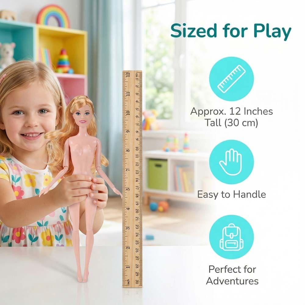 Dark Skin Supermodel Nude Doll Princess DIY Dress Up Toy Action Figure Body  Doll Accessories