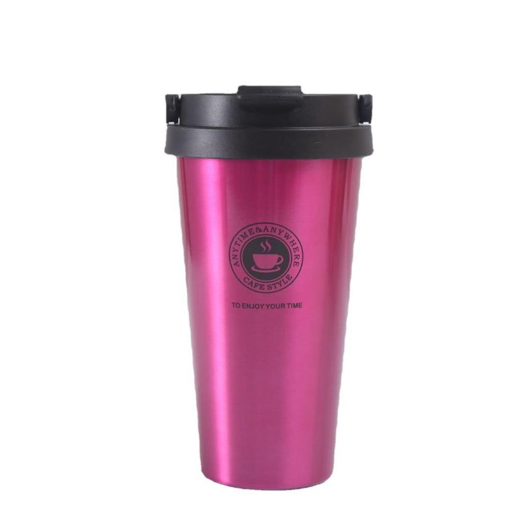 Kreativní izolovaný cestovní hrnek z nerezové oceli s uchem