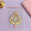 Rotating Enamel Keychain: Virtual Idol & Yellow Fish Robot Singer Pendant