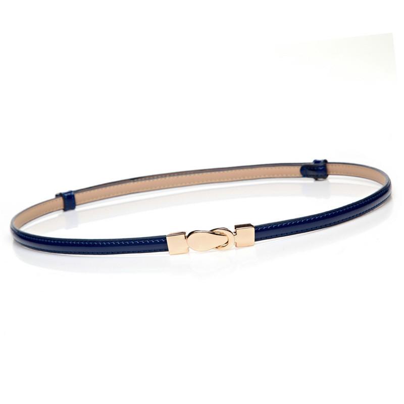 Leather Belt For Women With Round Alloy Buckle And Slim Design Perfect For Casual And Office Wear