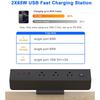 Multiports Desktop Charging Station With 65W USB C 3AC Outlets Clamp On Designs Power Strips For Dorm Room Offices