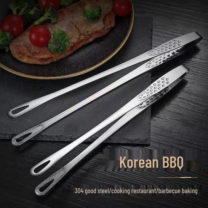 Förlängda Koreanska BBQ-tänger i rostfritt stål för restauranger, camping och hem