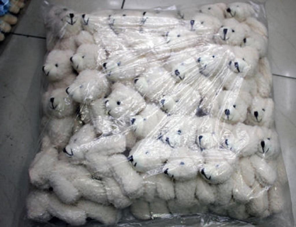 Adorable 10pcs 12cm Mini Plush Bear Wedding Gift Decor Soft Stuffed Dolls