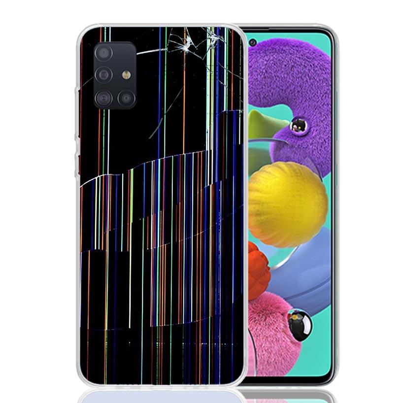 

Broken Phone Screen Phone Case For Samsung Galaxy A52 A32 A22 A12 A02S A50S A30S A51 A31 AA71 Note 20 Ultra 10 S10 Plus Galaxy A Samsung A31