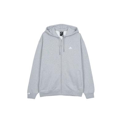 Hooded Zipper Fleece Thick Sports Casual Jacket Men Jackets Medium-Gray IV7606