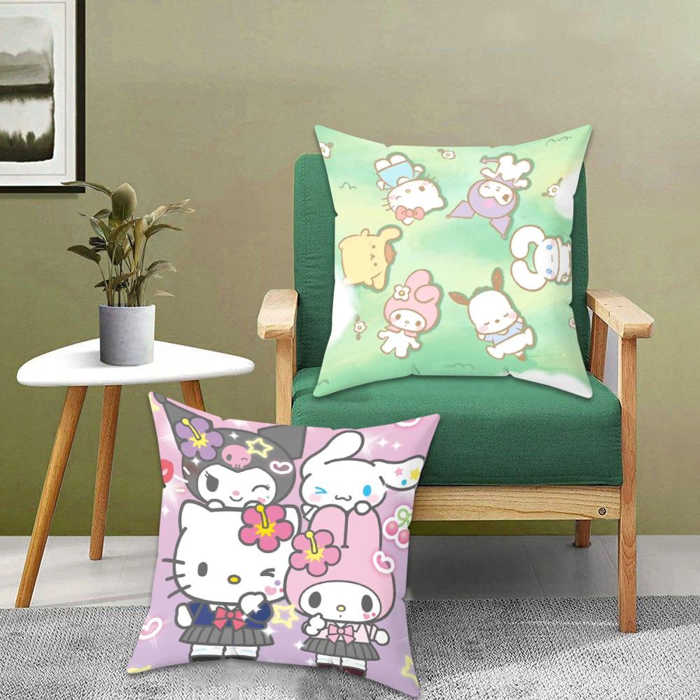 Pillow Case Decorative Pillows For Sofa Cover Sanrio Characters Kawaii Cartoon Pillowcase Decor 40X40 Home And Decoration Covers