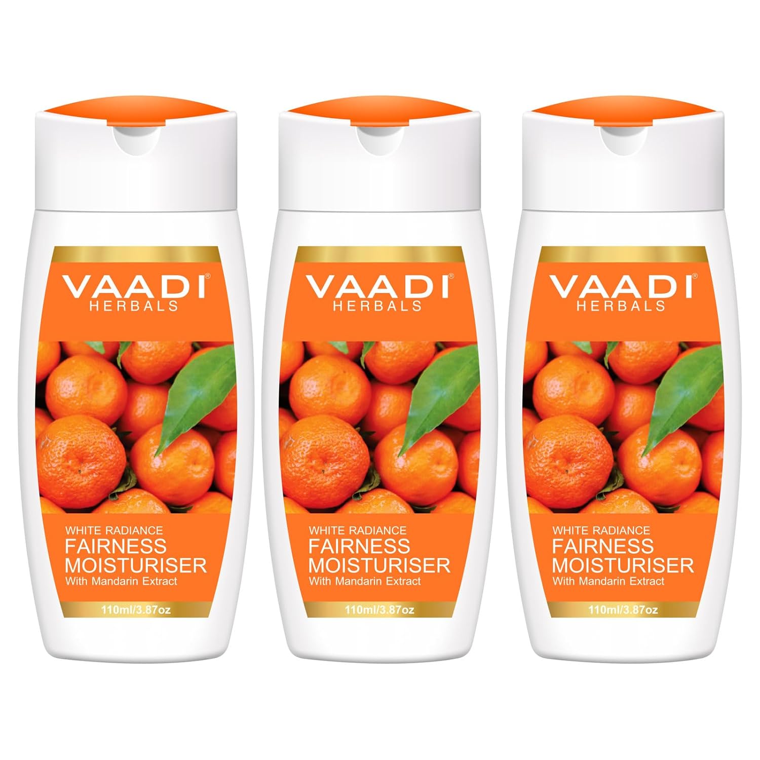 

Vaadi Herbals Mandarin Extract Moisturising Body Lotion For Soft Radiant Skin Daily Hydration Care 110 ml X Pack Of 3