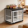 Wooden Dog Crate Villa with Toilet - Stylish Furniture for Small, Medium, Large Dogs
