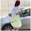 Large Capacity Canvas Bag Portable Shoulder Bag Commuter Shopping Cloth Bag