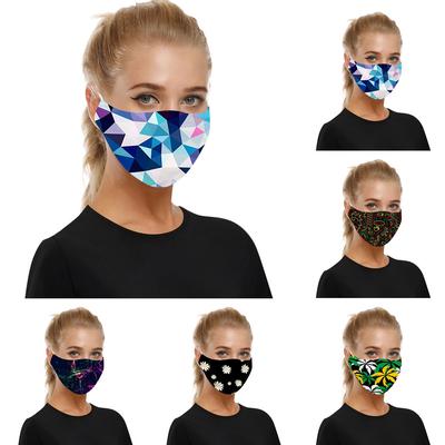 Aommy Women Anti Dust Sand PM2.5 Exhaust-Outdoor Haze Lightweight Sunscreen Face Mask Breathable Cycling Unisex Mask,for Children,Adults,Seniors,Women Beige Little White Flower