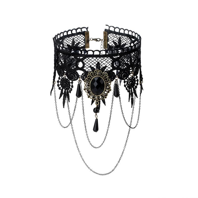 Black Gothic Lace Arm Jewelry – Women's Retro Hollow Out Accessory