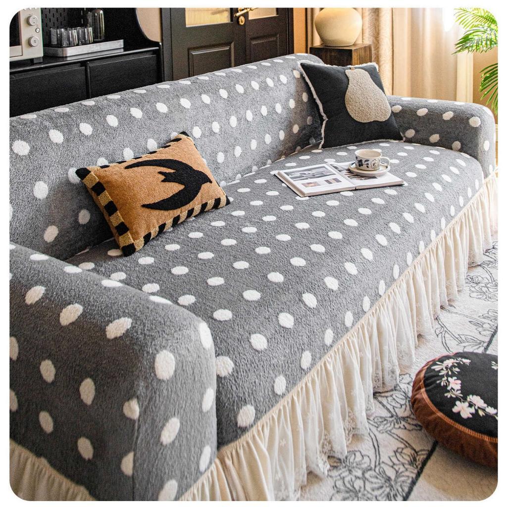 The New Plush Sofa Cover for Autumn and Winter Is A Universal All Inclusive All Purpose Set with Anti Cat Scratch Fabric