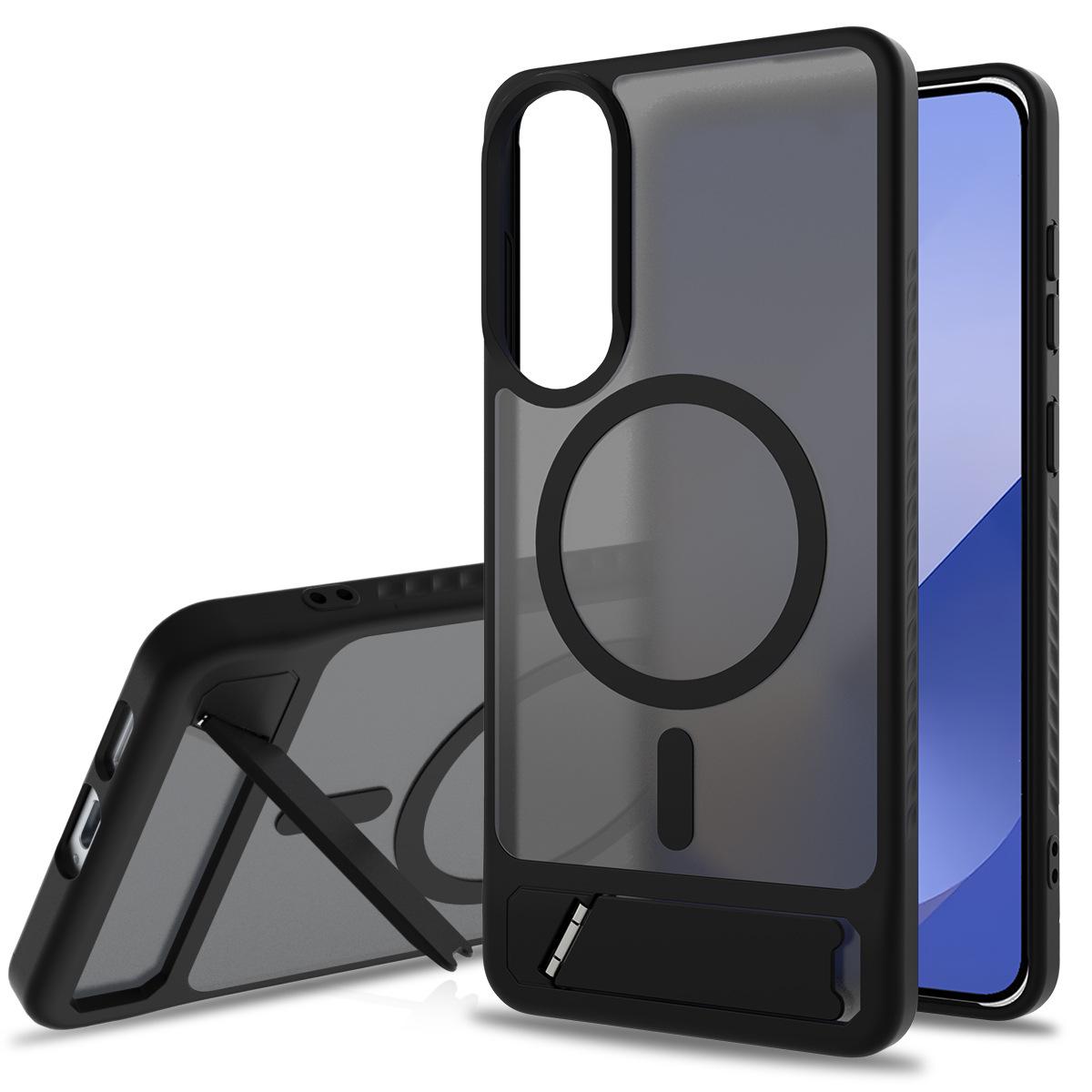 

Suitable for Samsung S25 Edge Skin sensing Shell Bracket Mobile Phone Case Two In One Magnetic N52 Mobile Phone Case European and American SAM S23 Ultra