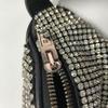[Pre-Owned] Attica Series Adjustable Rhinestone Chain Internal Leather Logo Decoration Cowhide And Sheepskin Mini Shoulder Crossbo - Very Good #GCYV54
