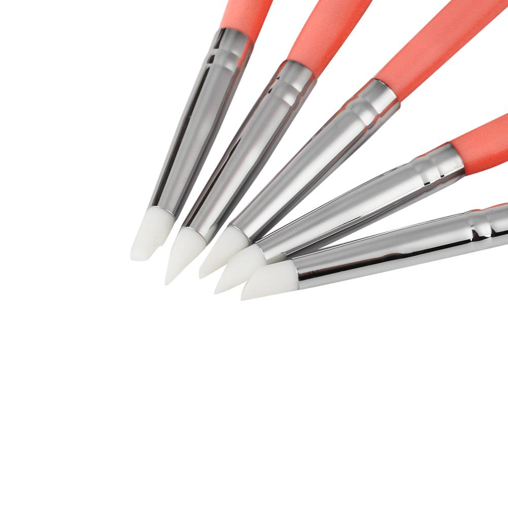 5pcs Silicone Clay Sculpture Tools Double Head     Sculpting Modeling Tool (Blue)