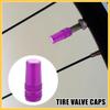 BULLSPANN Bicycle Aluminum Alloy Valve Cap French Valve Tire Dust Cover Set of 4 Mountain Bike Road Bike Purple