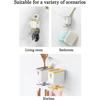 2 Pieces Storage Swivel Rack Wall Mounted Cutlery Rack Dry Drain Basket 6 Jaws 360 Swivel Hook