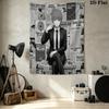 Chainsaw Man Wall Tapestry Aesthetic Wall Hanging Printed Fabric Blanket Decorative Tapestries For Bedroom Living Room Home Decor