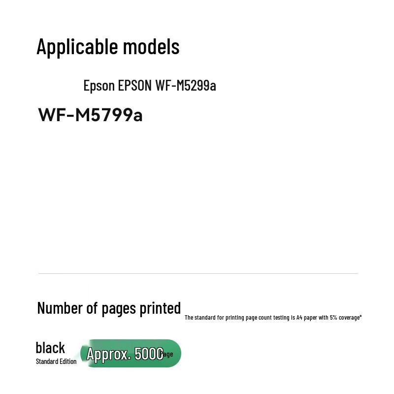 Caige Compatible T9691 Black Ink Bags for Epson WF-M5299a M5799a