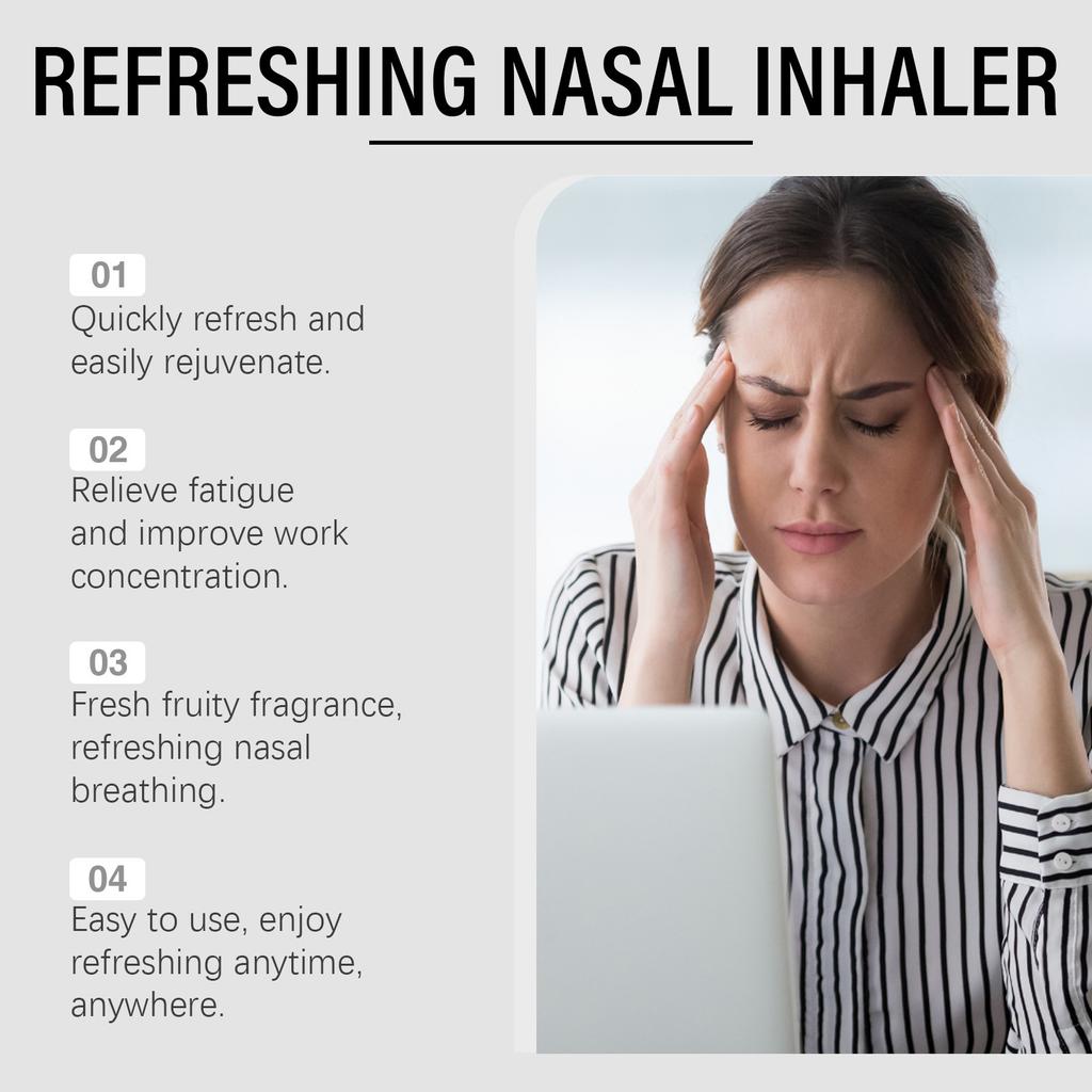 Refreshing Nasal Inhaler,Nasal Inhaler Stick,Herbal Soothing Nasal Inhaler,1.8ml
