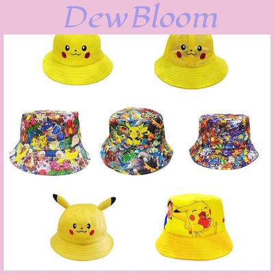 Cartoon Pikachu Fisherman Hat For Kids And Parents Cute Outdoor Sun Hat