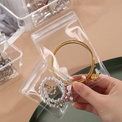 Thickened Transparent PVC Self-Sealing Jewelry Storage Bags