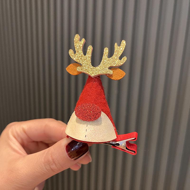 

Красная рождественская заколка для волос в виде оленьих рогов - Детские праздничные аксессуары для волос