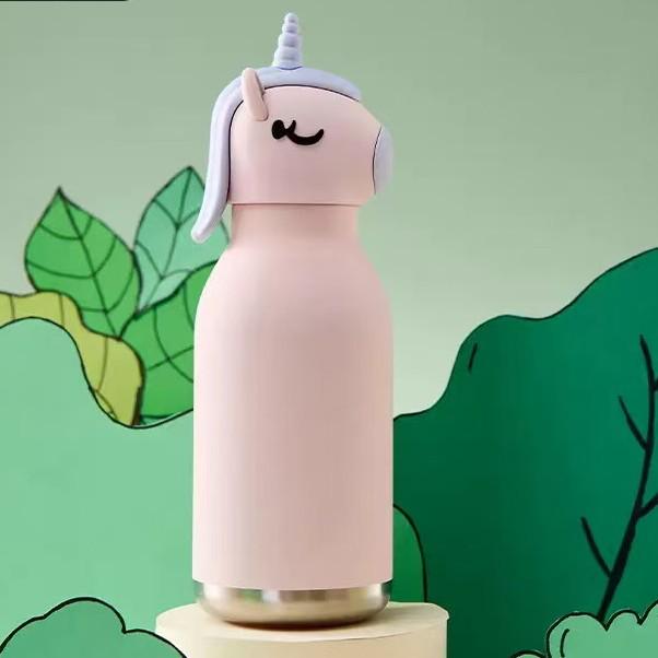 Unicorn Cartoon Stainless Steel Insulated Water Bottle for Kids 450ml