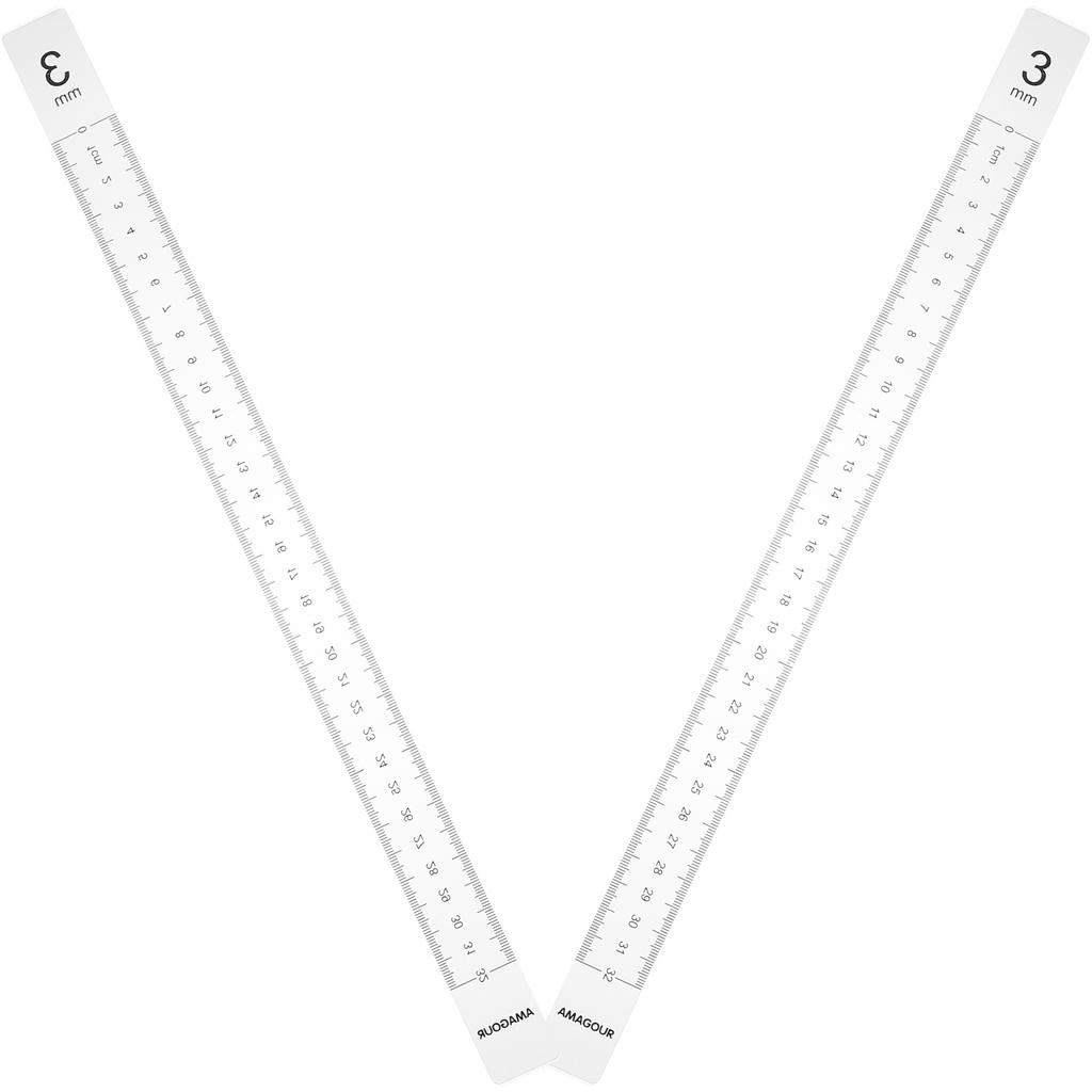 1 Pair Biscuit Balance Ruler Acrylic Dough Thickness Guide Measuring Strip For Baking Tool Cookie Pastry Pizza Snack Kitchen