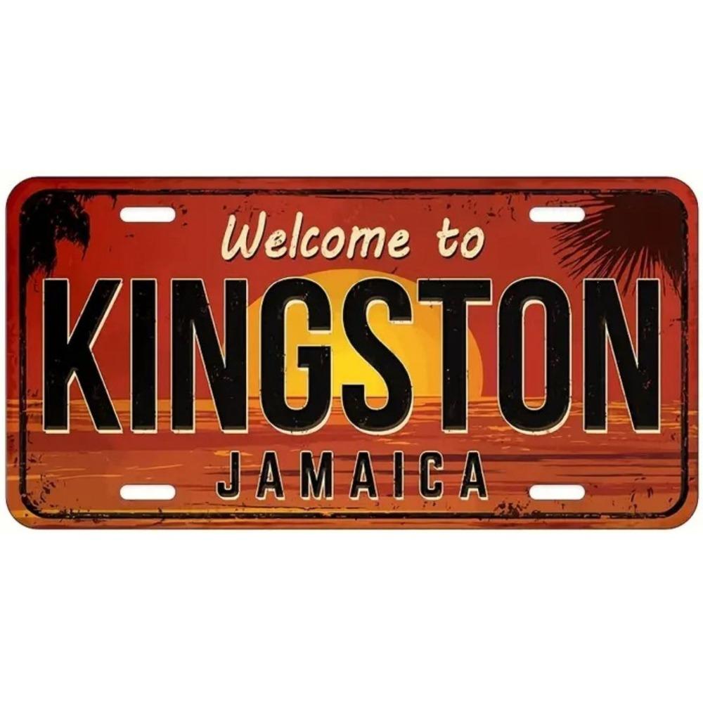 Souvenir Number for the Car , Car Number Plate for Interior Decoration, Metal, 15x30 Cm