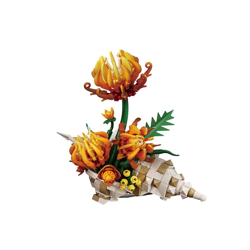 High-Quality 585Pcs High-Quality Bionic High-Quality Chrysanthemum High-Quality Flower High-Quality Building High-Quality Kit, High-Quality Creative