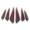 6 stücke Frontschürze Lip Fin Splitter Canard Aufkleber Schwarz Carbon Faser Stil Auto Styling Universal