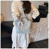 New High-end Diamond-encrusted Portable Vegetable Basket Bag Women's Casual Versatile Shoulder Messenger Bag