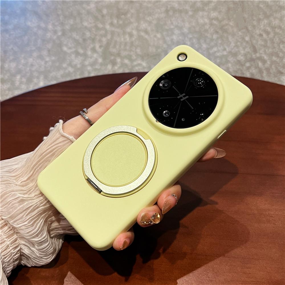 For Oppo Find X8 Ultra 5G Magnetic Case Rotating Kickstand Liquid Silicone PC Phone Cover Skin Touch
