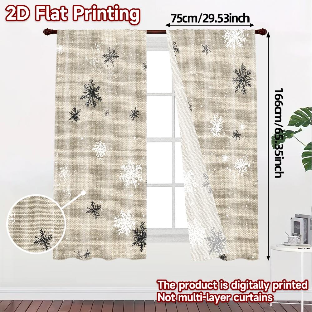 2D Flat Printing  JIT 2pcs   Curtains (Without Rod) Festive Gnomes(3) Modern Creative Curtains Durable Polyester Curtains Outdoor
